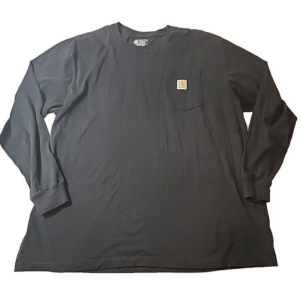 Carhartt K126 CRH Carbon Heather Long Sleeve Crew Neck T-shirt Mens Extra Large